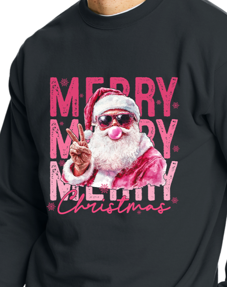 Merry Bubble Santa Pullover