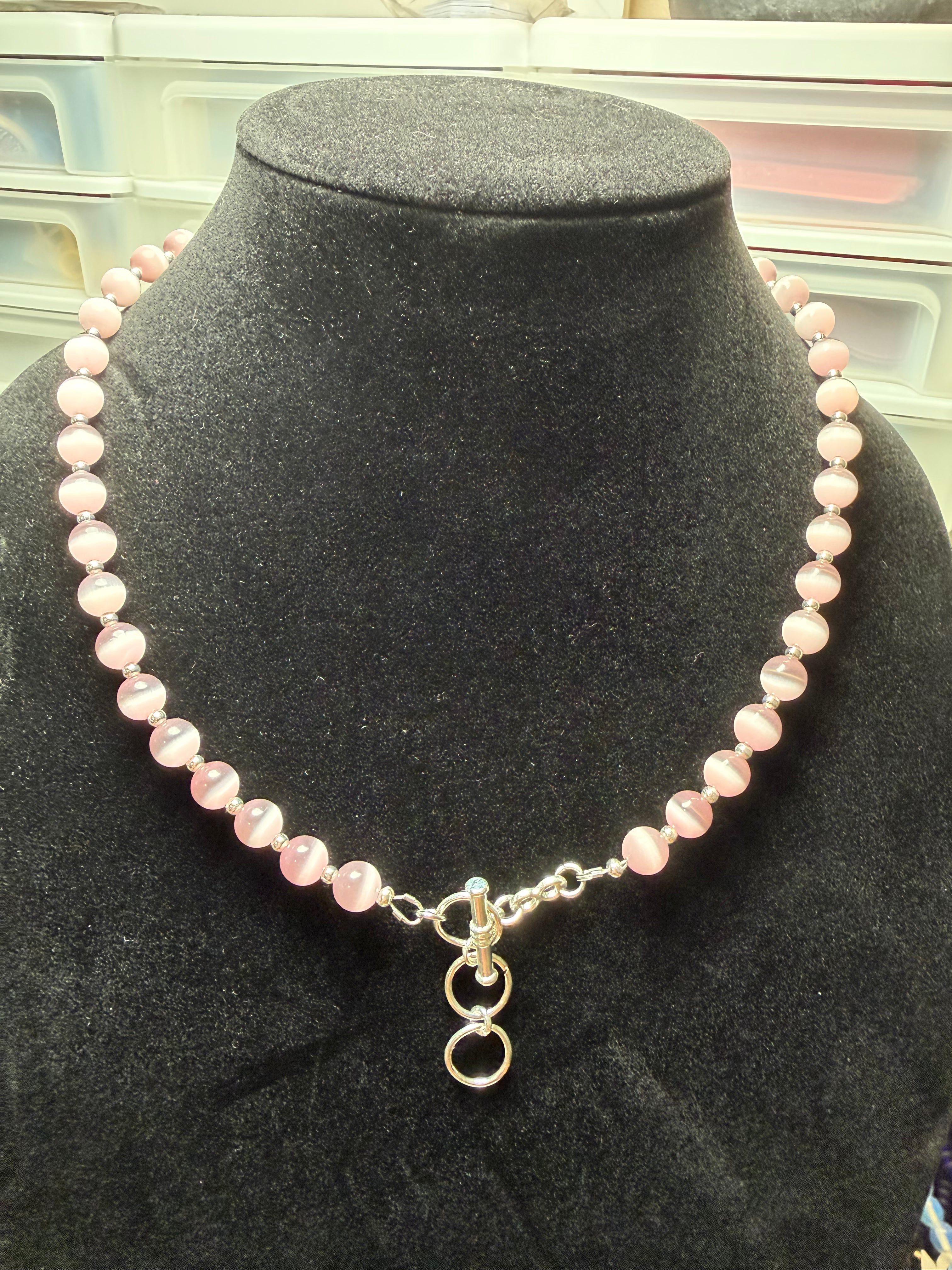 Handmade Beaded Necklace - Purple