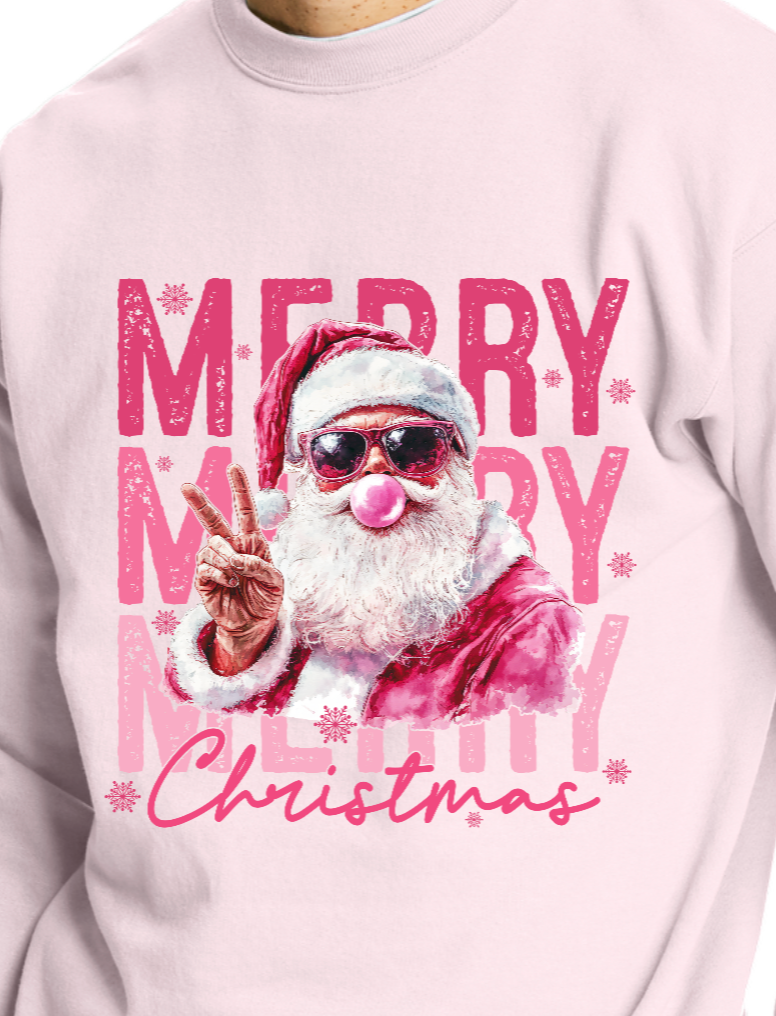 Merry Bubble Santa Pullover
