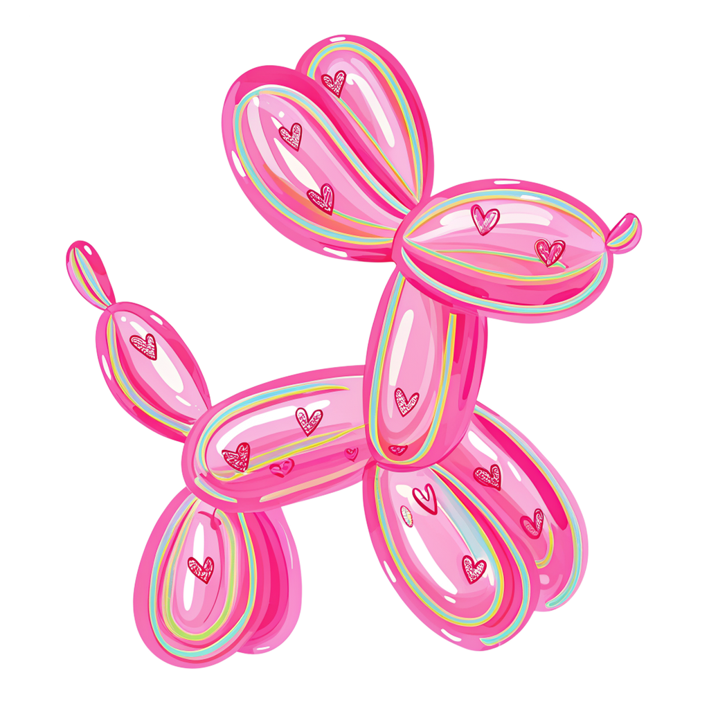 Pink Balloon Dog Tee (Kids)
