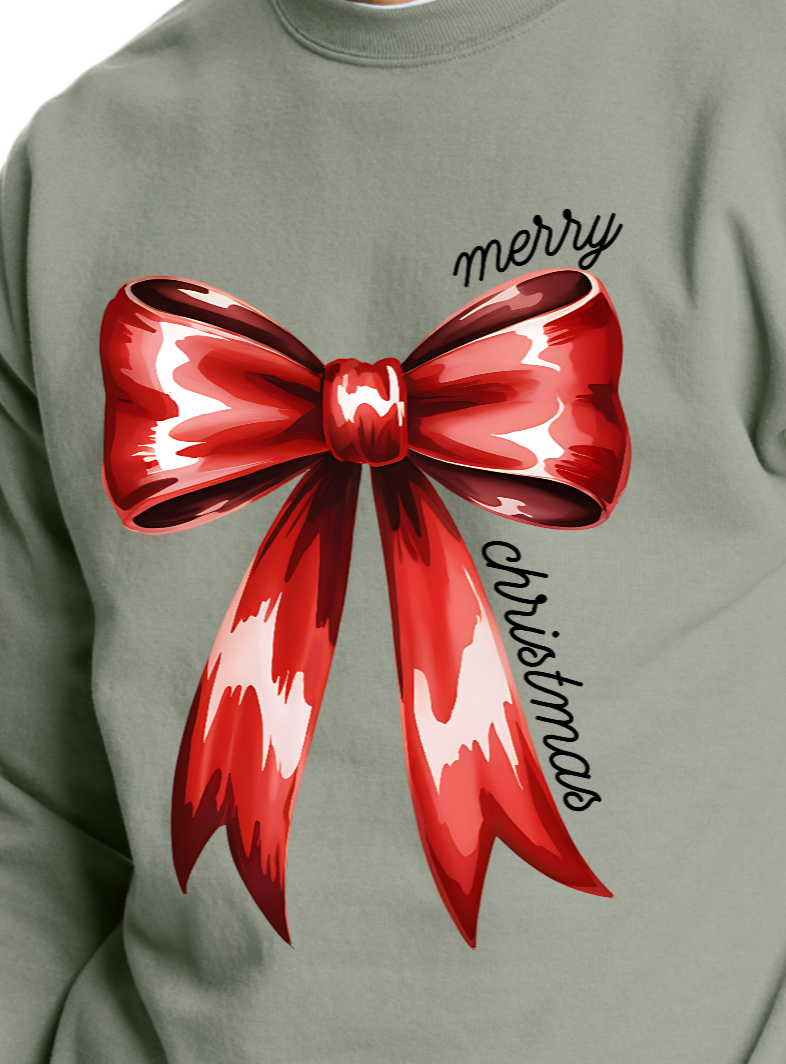 Merry Christmas Bow Pullover