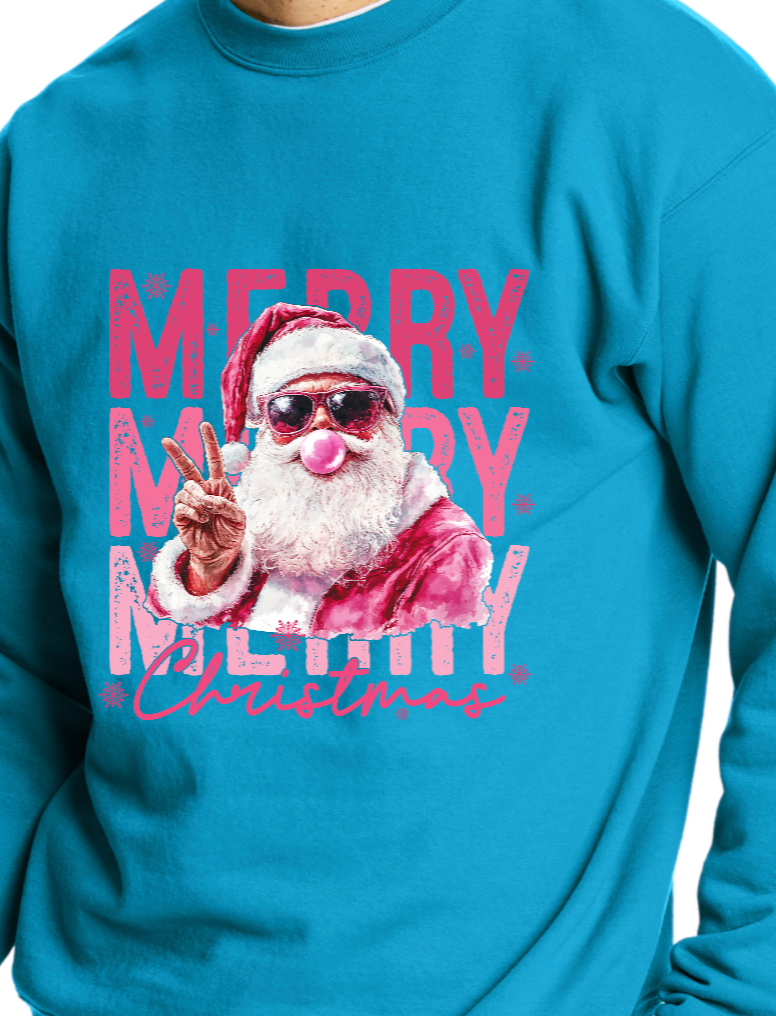 Merry Bubble Santa Pullover