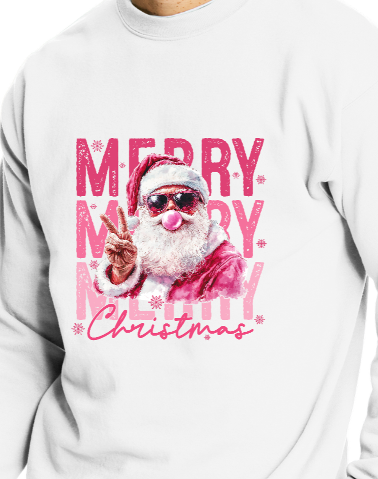 Merry Bubble Santa Pullover