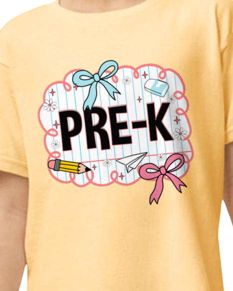 Preppy Yellow Back to School Grade Tee (kids)