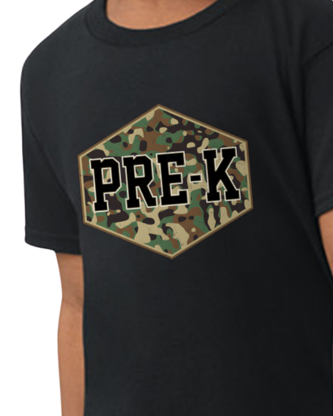Camo Back to School Grade Tee (kids)