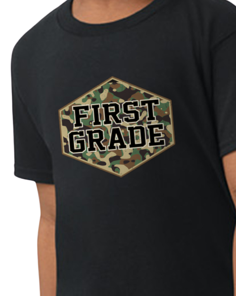 Camo Back to School Grade Tee (kids)