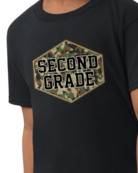 Camo Back to School Grade Tee (kids)