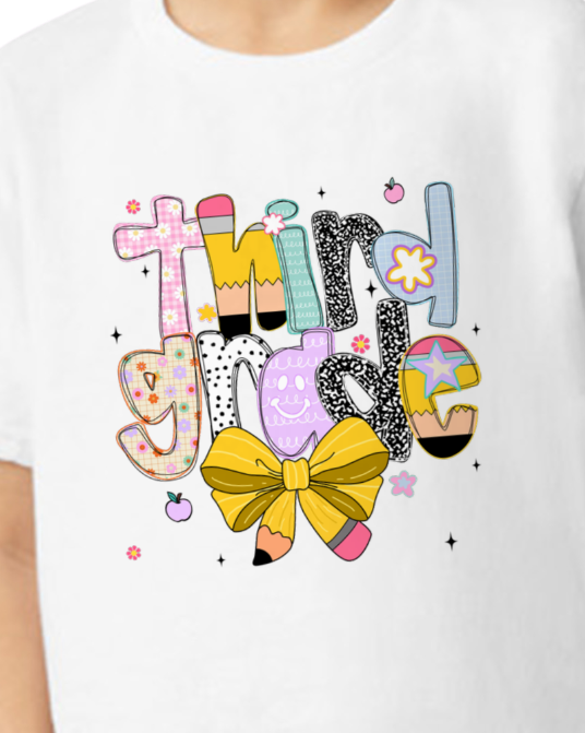 Preppy Back to School Grade Tee (kids)