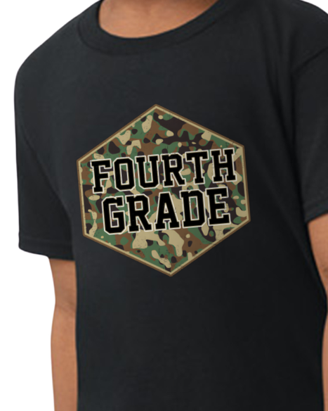 Camo Back to School Grade Tee (kids)