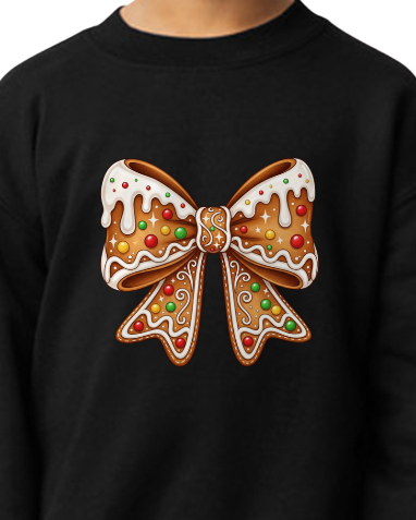 Gingerbread Bow Pullover (Kids)