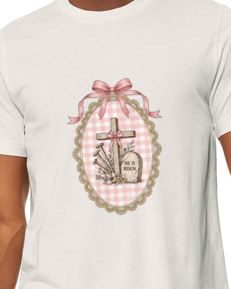 He Is Risen - Vintage Pink