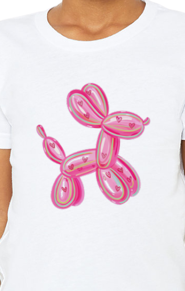 Pink Balloon Dog Tee (Kids)
