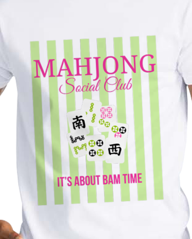 Mahjong Social Club (pink/green)